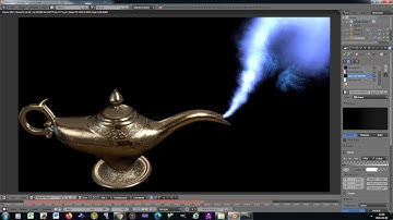 Blender 3D modeling and animation tutorial: How to make a magic lamp with smoke