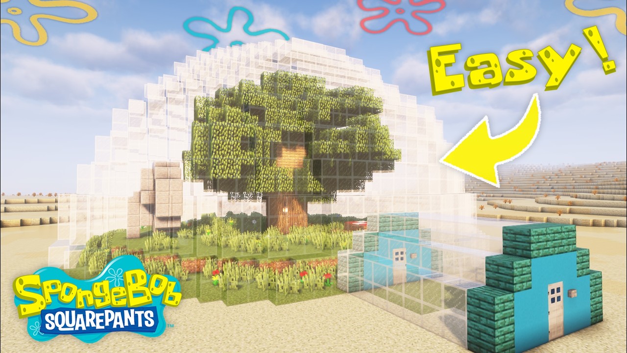 How to Build Sandy’s Dome House in Minecraft (SpongeBob) - YouTube