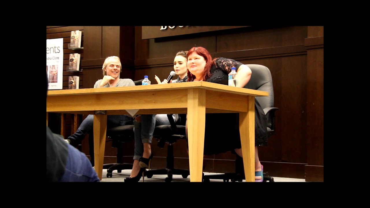 Lily Collins and Cassandra Clare At Book Signing For CLOCKWORK PRINCESS #2/3