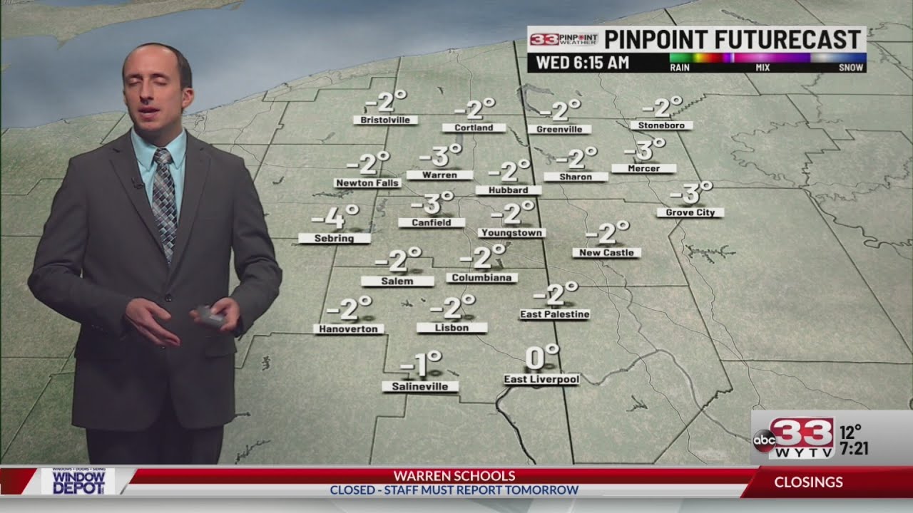 More cold less snow Wednesday