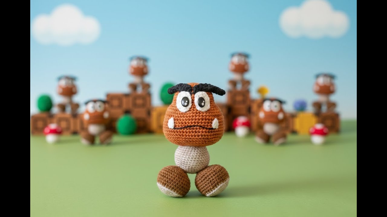 Häkelanleitung für Gumba / Crochet Pattern Goomba