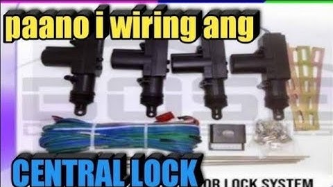 HOW TO WIRING CENTRAL LOCK / CAR ALARM + tagalog tutorial