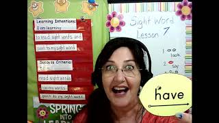 Sight Words Lesson 7
