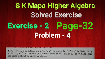 Solution of S K Mapa Higher Algebra, Mapa Solved Exercise, Exercise-2, Page-32,Problem-4||Mondal Sir