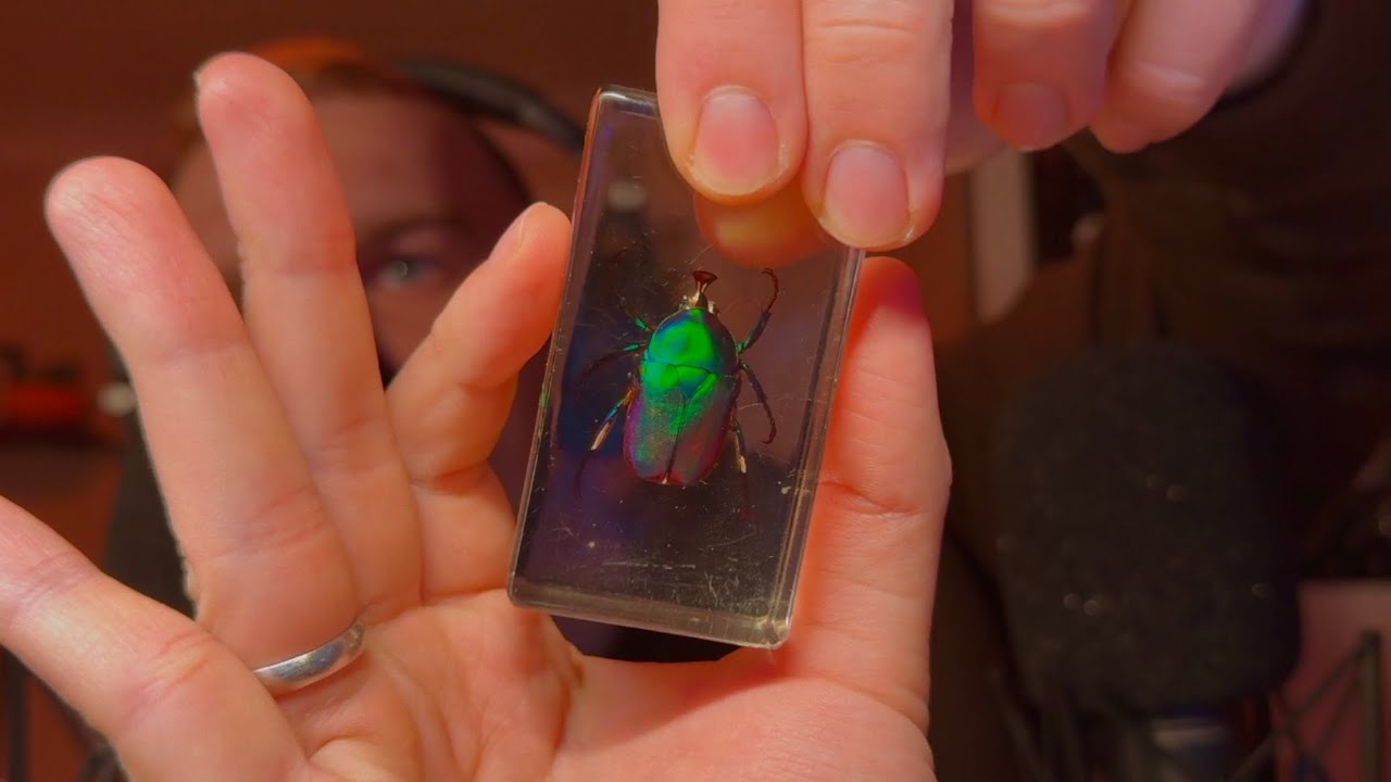 ASMR British Accent Whisper Ramble (with tapping, mic touching, hand sounds)