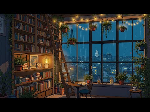 Outside Raining in Tokyo 🌧️ When the City Sleeps 🌃 Cozy Lofi for Reading Alone & Relaxing