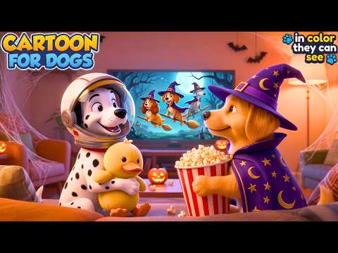 24H Dog TV ❤️🐶 Peaceful Cartoon & Relaxing Music to Calm Separation Anxiety 🎃 Halloween Special