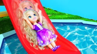 Disney Princess | Slide and Splash with Toys for Kids in Pool