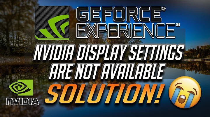 How To Fix NVIDIA Display Settings Are Not Available Error [2021]