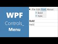 WPF Controls | 17- Menu  | HD  | Menu In WPF