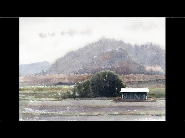Countryside / watercolor 田園風景 / 水彩 - YouTube