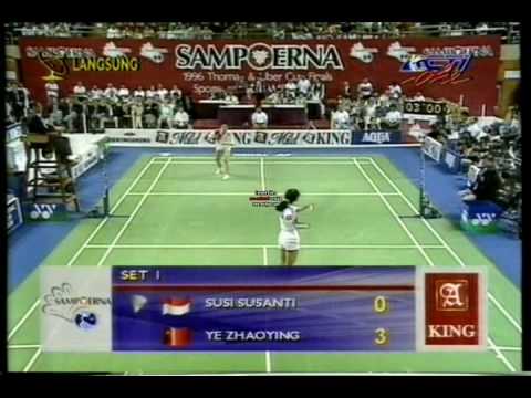 Susi Susanti VS Ye Zhaoying Uber Cup 1996