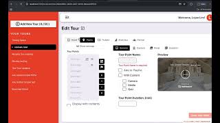 Save Tour Point Button Always Disabled