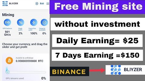 New BLIYZER mining site | No Investment Required | tron mining site | New earning app today
