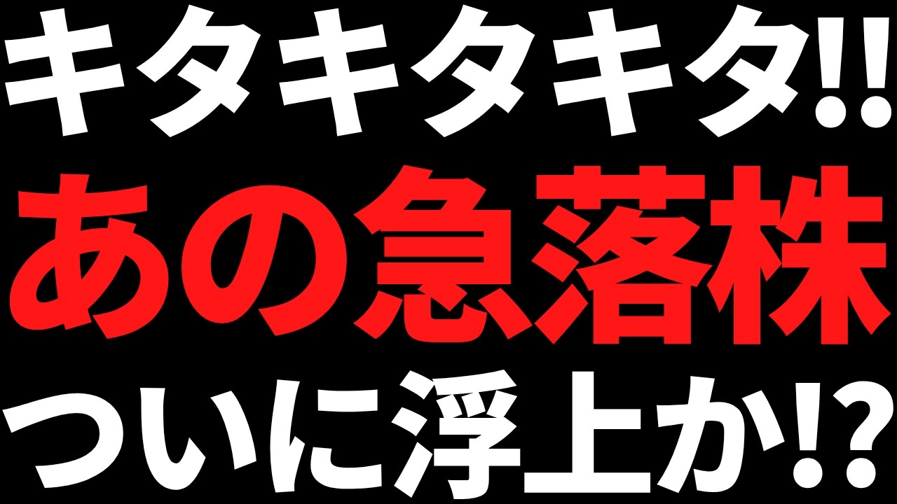 あの3か月で35％下落した個人にも人気な有名株やっと浮上し始めた