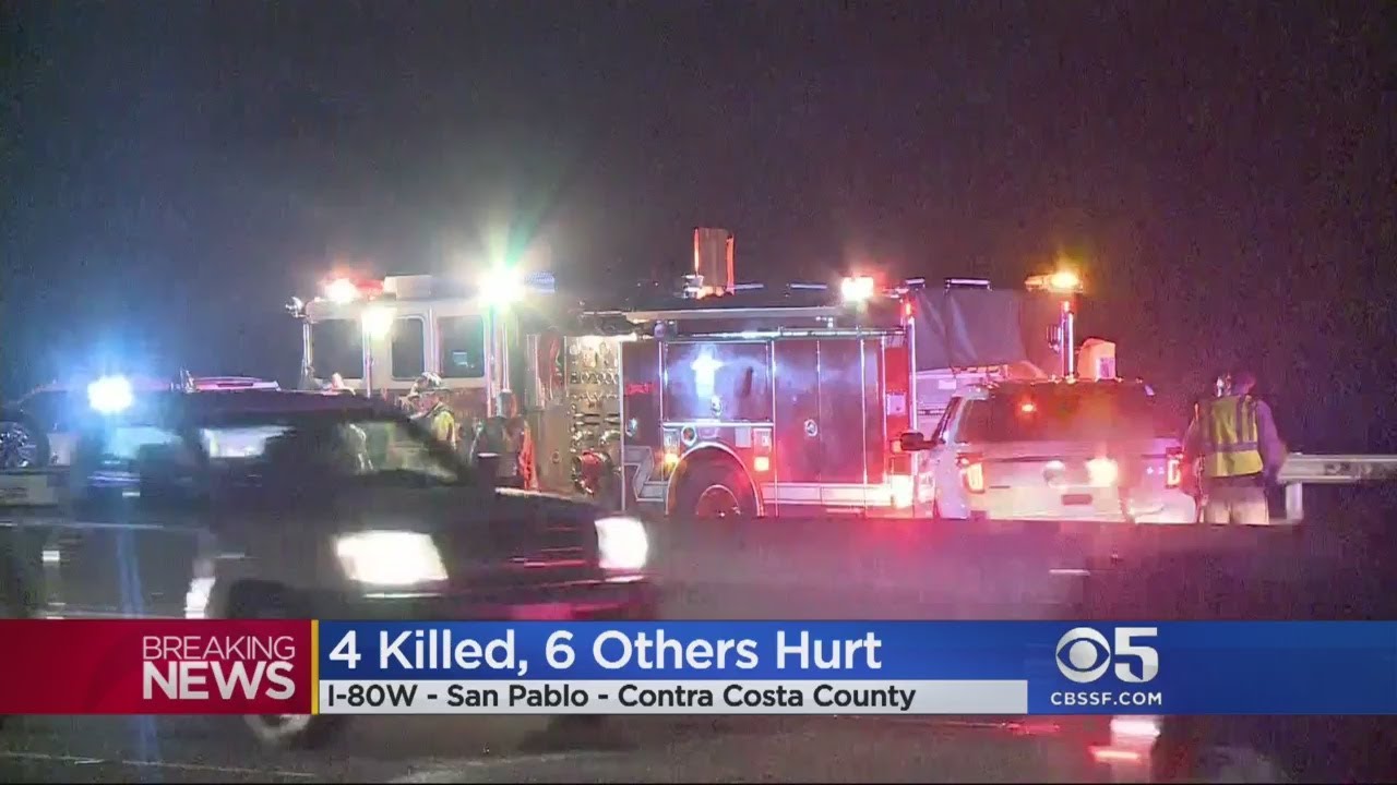 Fatal Crash Shuts Down I-80 In San Pablo, 4 Dead, 6 Hurt - YouTube