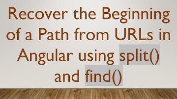 Recover the Beginning of a Path from URLs in Angular using split() and find()