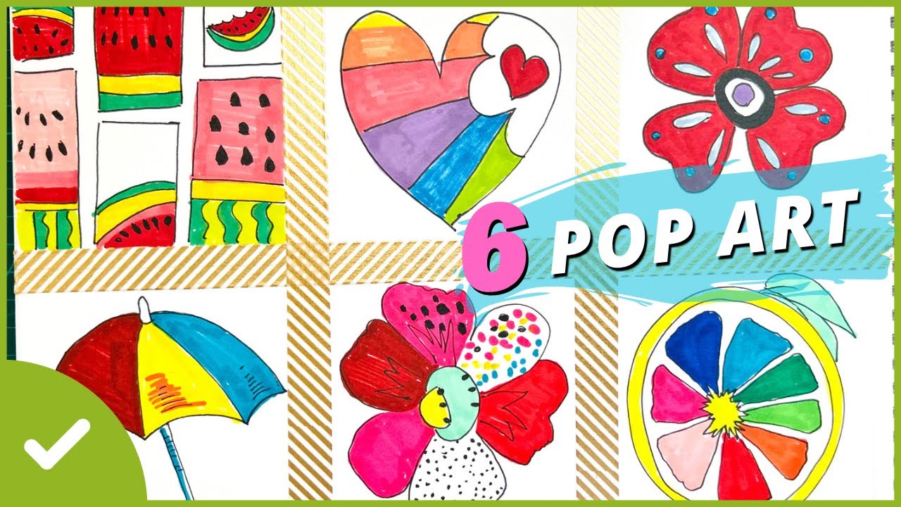 الفن والحياة الاجتماعية - بوب ارت -  POP ART || how to paint step by step