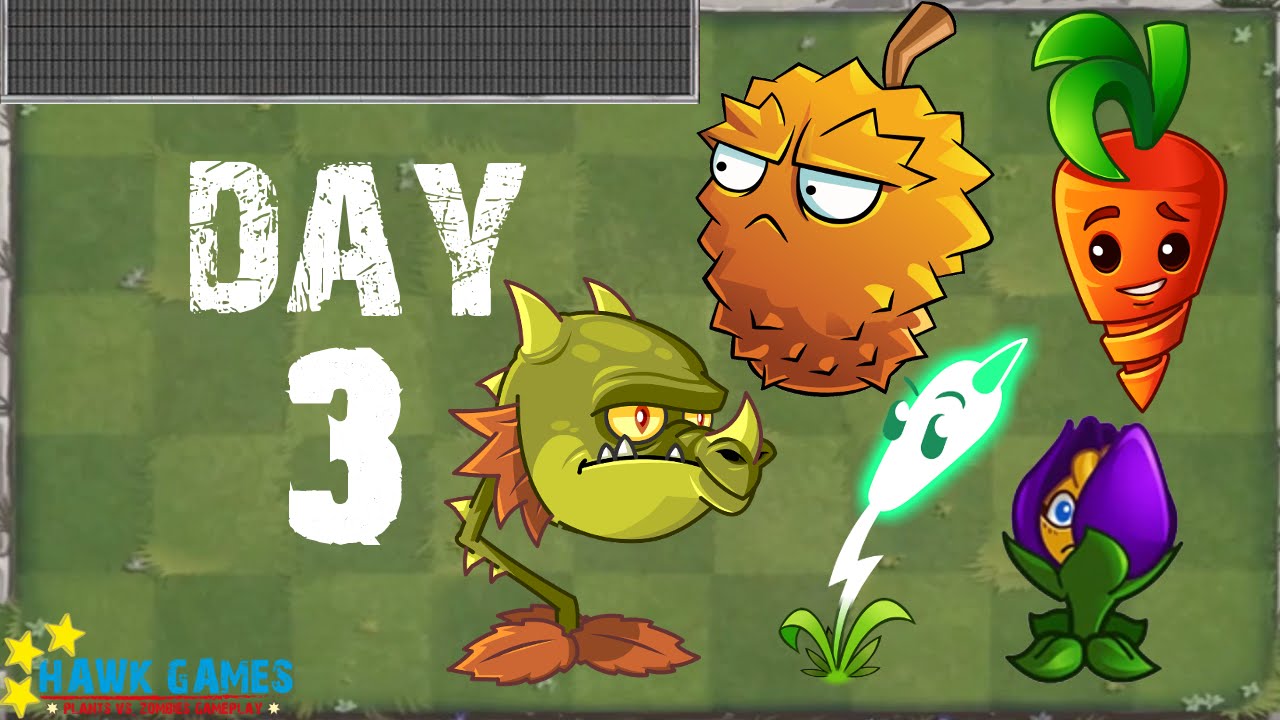 Plants vs Zombies 2 - Modern Day - Day 3 [Shrinking Violet & Newspaper ...