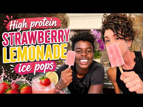 High Protein Pink Lemonade Ice Pops