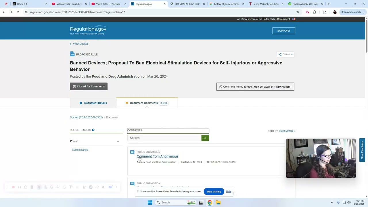 Public Comments on FDA's Proposed Rule to Ban GED 2024 84