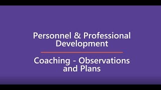 #CPsmart: Personnel & Professional Development - Coaching - Observations and Plans
