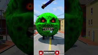 Big & Small Colorful Moon Cars vs Giant Axe MushroomPit #112 - BeamNG.drive