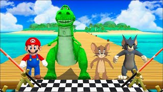 Mario Party 9 MiniGames Mario Vs Rex Vs Tom Vs Jerry (Master Difficulty)