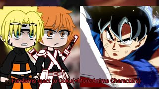 Fandoms react to Goku( More Anime Characters) | Short video