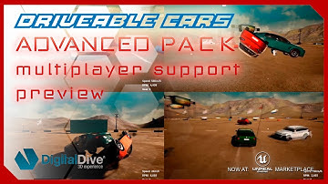 Drivable Cars: Advanced Pack Multiplayer Preview 2. GTA style network replicated for UE4 marketplace