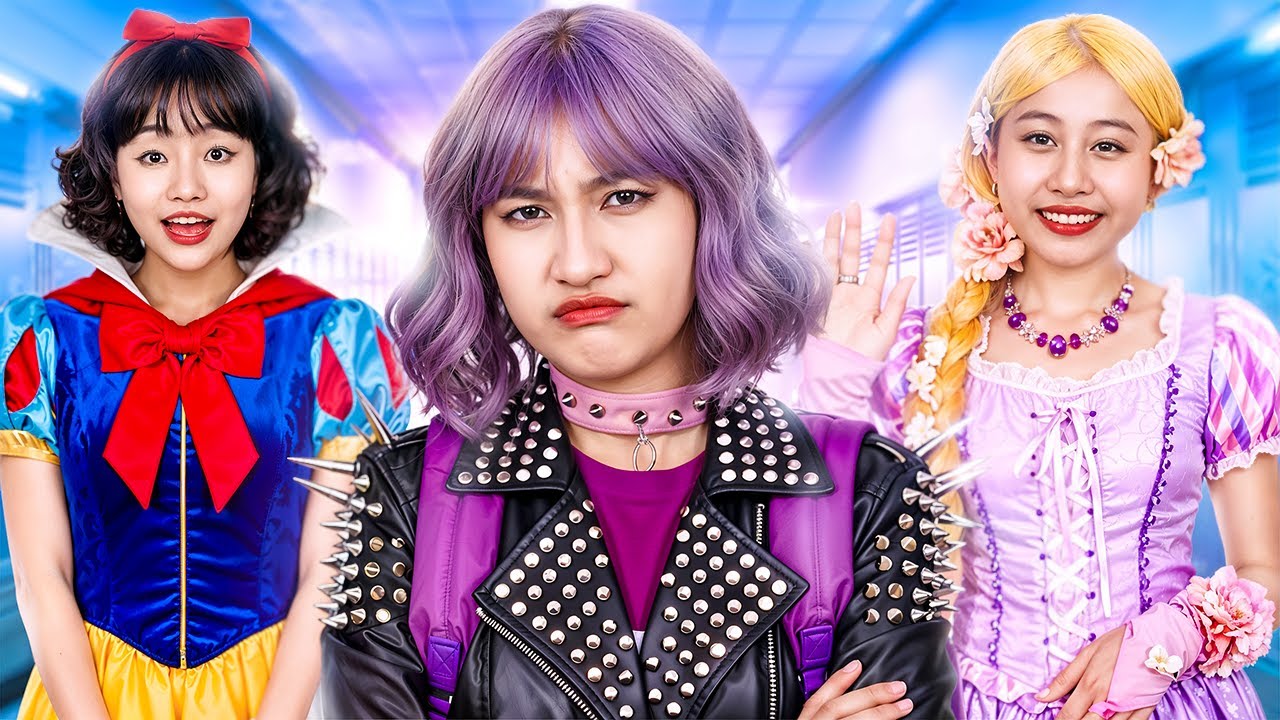 Первый День Рок-девочки В Школе Принцесс Диснея! Моя Новая Подруга — Принцесса Диснея