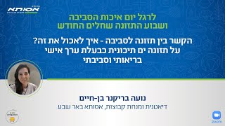 הקשר בין תזונה לסביבה - תזונה ים תיכונית כבעלת ערך אישי בריאותי וסביבתי/אסותא מרכזים רפואיים