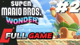 Super Mario Bros Wonder Petal Isle and Fluff-Puff Peaks - Walkthrough Part 2 Full Game No commentary