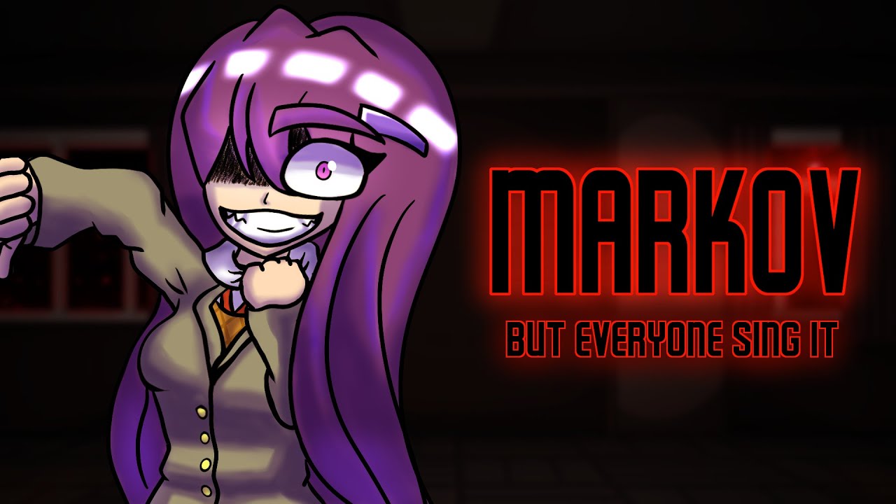 Friday Night Funkin' Doki Doki Takeover BAD ENDING Markov but Everyone Sing It