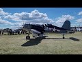 FG-1D Corsair start-up and wing unfolding at EAA AirVenture | Military Aviation Museum