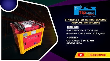 Stainless Steel TMT Bar Bending and Cutting Machine -TL PATHAK GROUP#barcuttingmachine #manufacturer