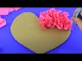 Tissue Paper Puffy Heart Valentine's Window Decoration - Easy Craft Project / DIY Room Decor