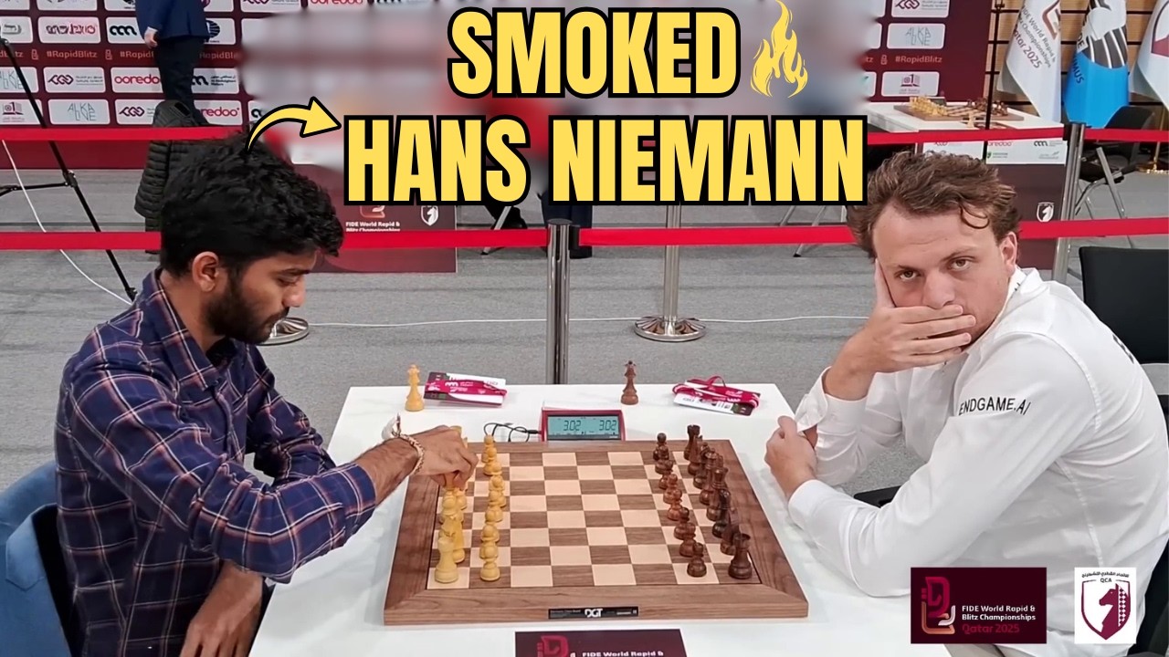 World Champion Gukesh CRUSHED Hans Niemann