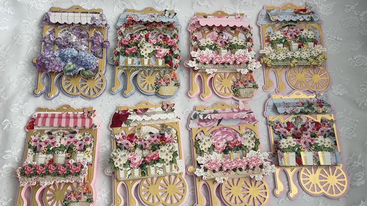 Anna Griffin Flower Cart ~ Process Tutorial 