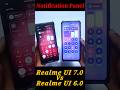 Notification panel Realme UI 7.0 Vs Realme UI 6.0 Full comparison #realmeui7 #Realme #reels #shorts