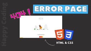 How to Create a 404 Page in HTML | Create 404 Page | Create a 404 Error Page Using HTML & CSS