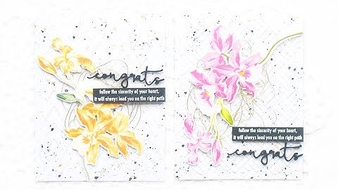 Mixed Media Card featuring Altenew’s Build-A-Flower Cattleya