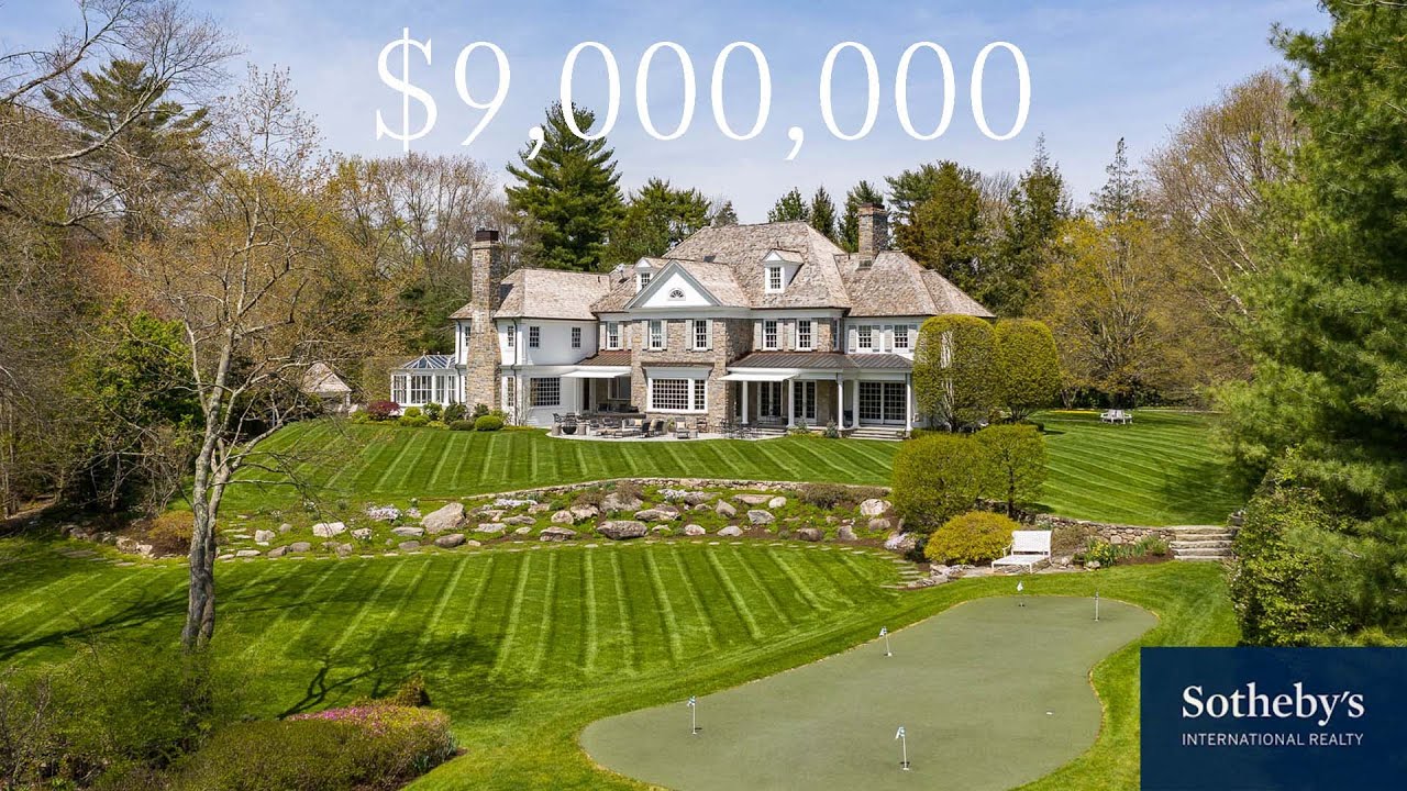 9,000,000 North St, Greenwich CT property with putting green YouTube
