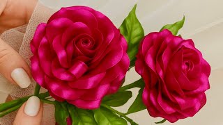 Easy Satin Ribbon Roses Diy Flower Bouquet In Minutes