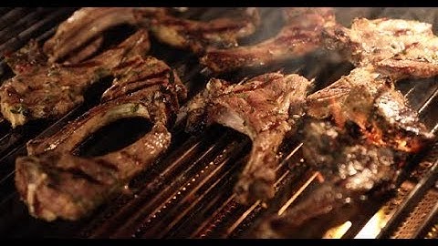 Lamb Chops BBQ on Gas Grille Slow Motion | Stock Footage - Videohive