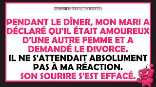 Mon mari a déclaré son amour pour une autre femme pendant le dîner.