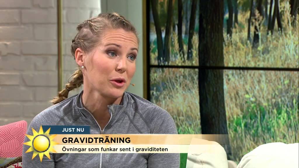 Gravidträning - övningar som fungerar sent i graviditeten - Nyhetsmorgon (TV4)