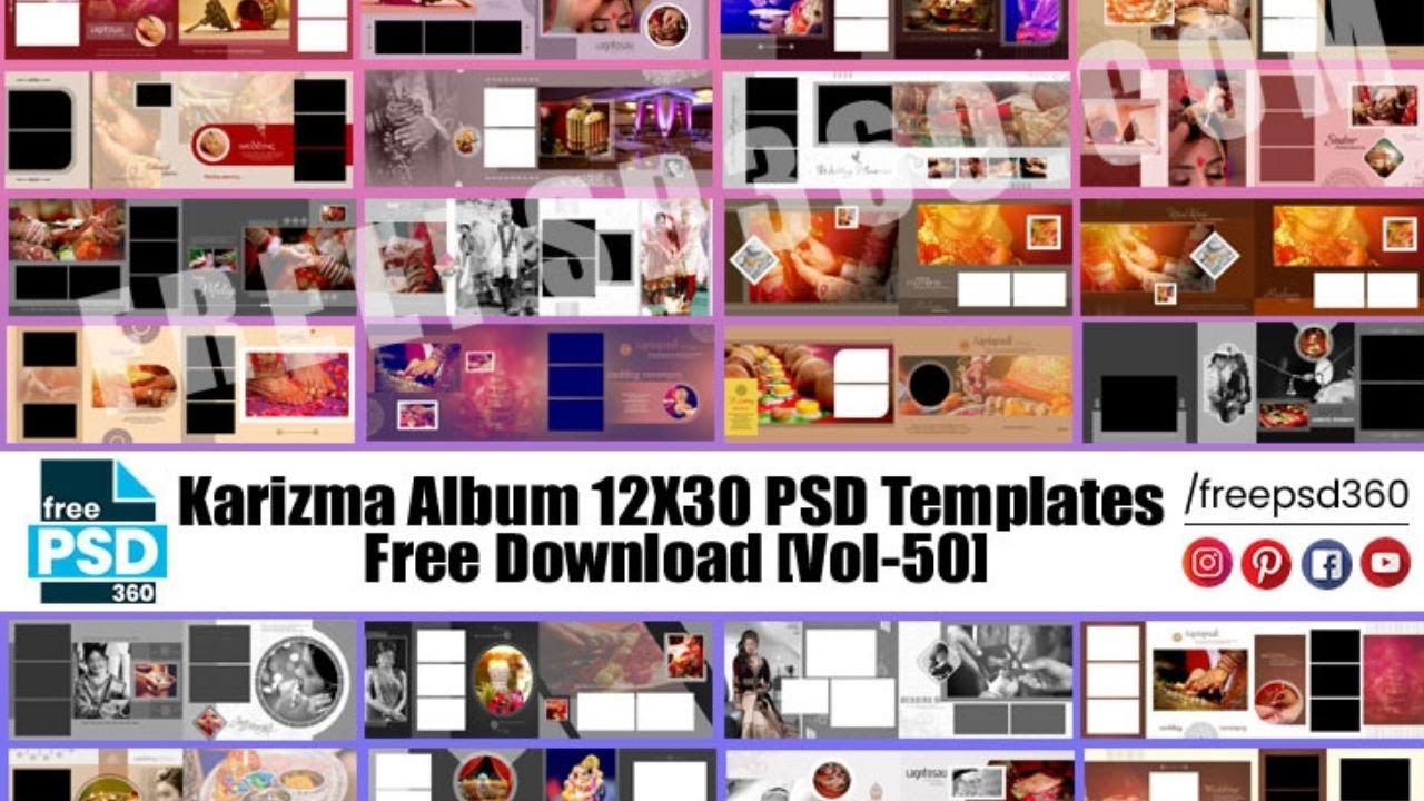 Download 20 Karizma Album 12x36 Psd Templates Free Download Vol 50 Youtube