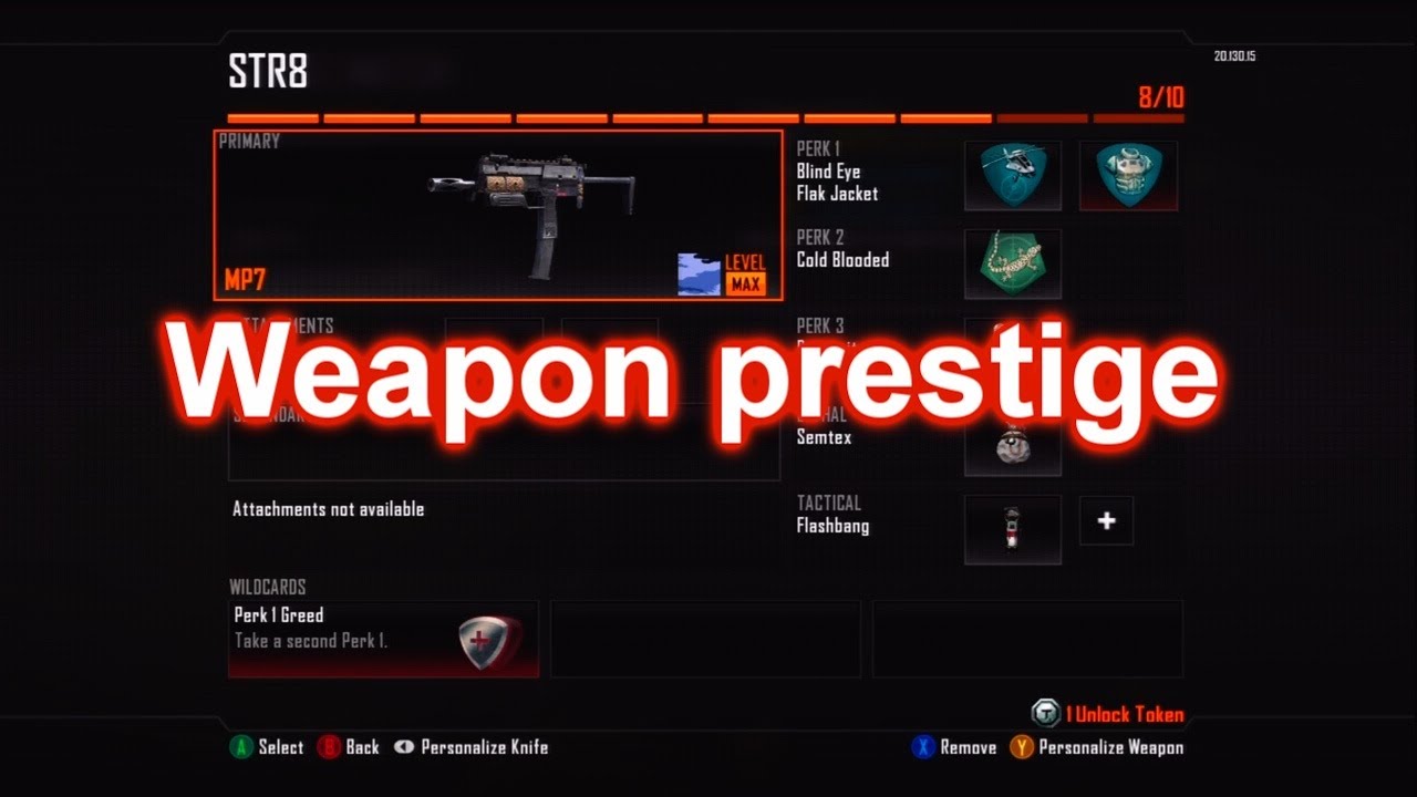 Black Ops 2: Weapon prestiging