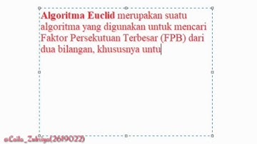 Algoritma Euclid Teorema dan Definisi  - Teori Bilangan